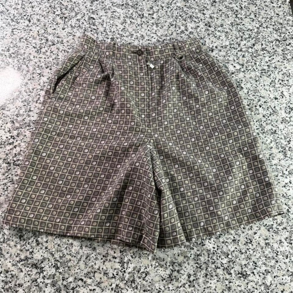 Christian Dior Sports Vtg 90's Wms Rare Checkered Shorts Large (Men's Small)